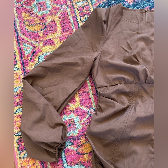 NWT PrettyLittleThing | Women’s Chocolate Brown Long Sleeve Ruched Mini Dress, 4 - Picture 5 of 15